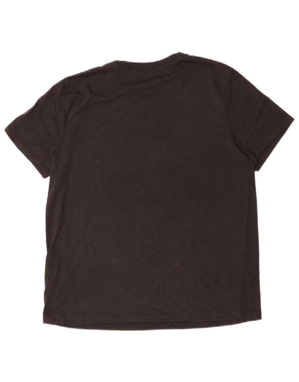 CHAMPION Camiseta gráfica para mujer Top UK 14 Medium Black Cotton