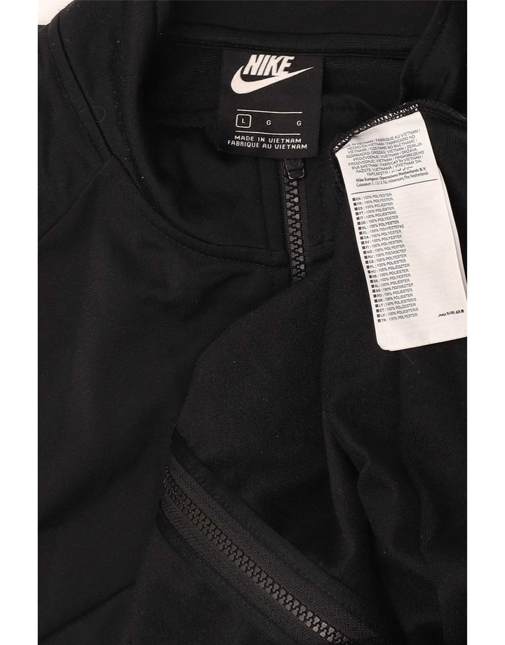 Nike - Chaqueta de chándal para hombre, talla grande, poliéster negro
