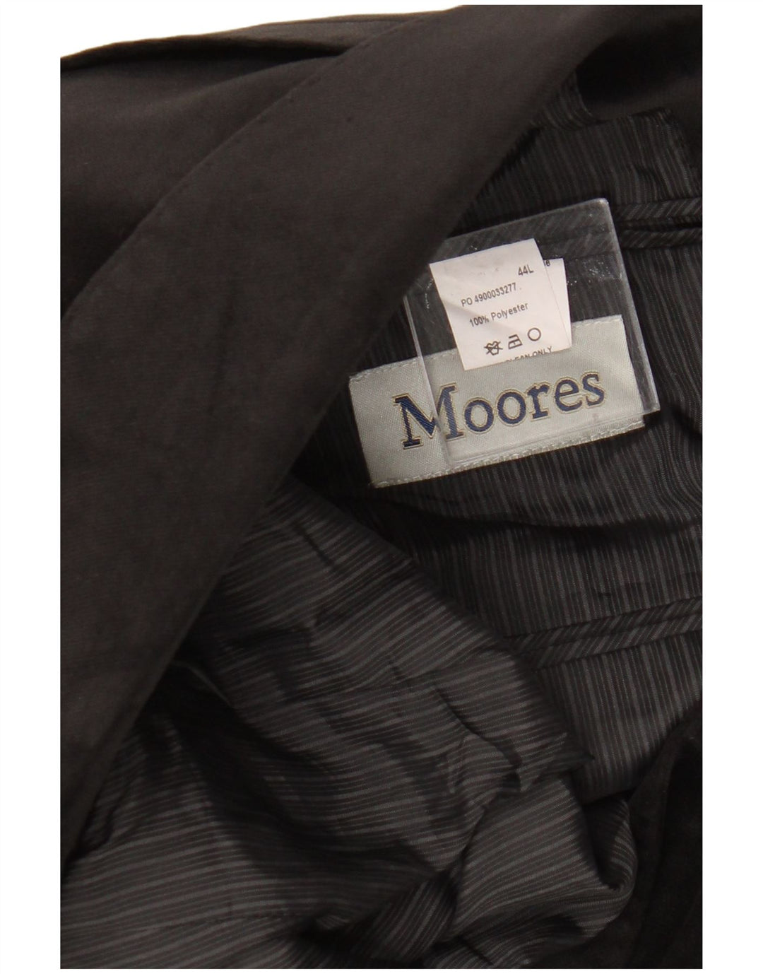 Vintage hombres largo 2 botones Blazer chaqueta Reino Unido 44 2XL poliéster negro