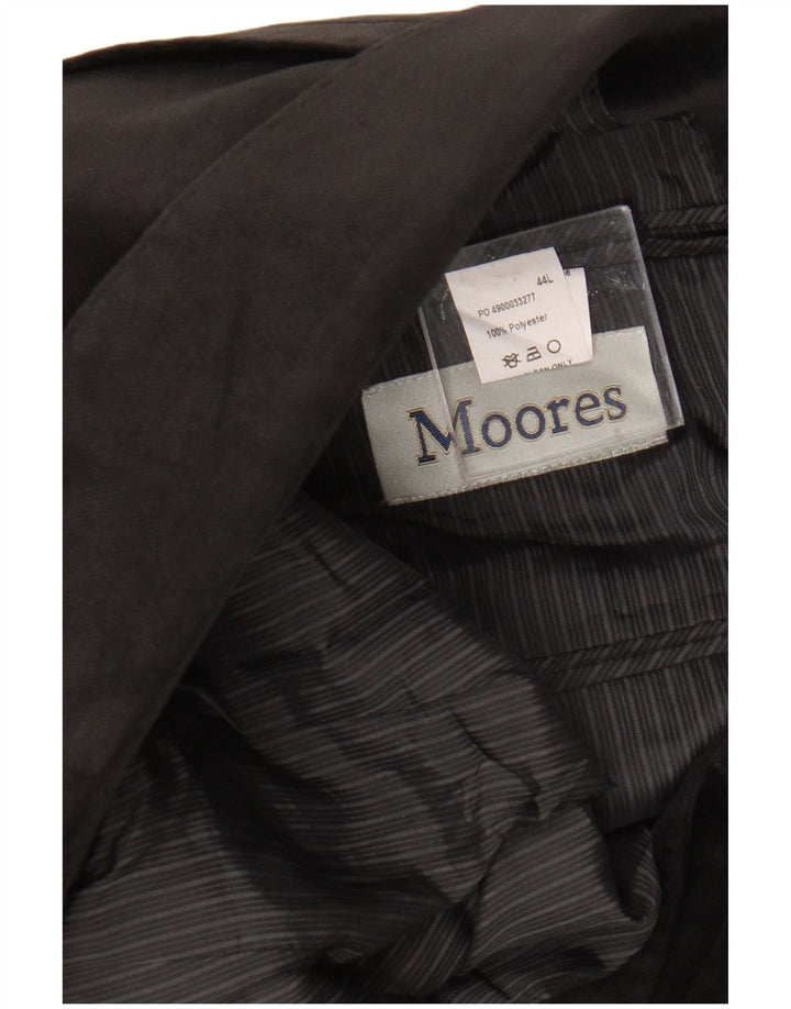 Vintage hombres largo 2 botones Blazer chaqueta Reino Unido 44 2XL poliéster negro