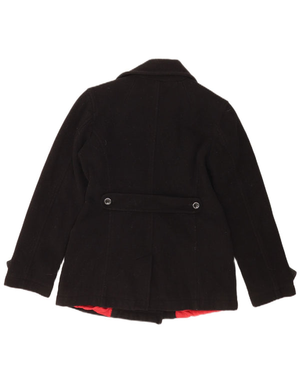 Tommy Hilfiger Chaquetón para Mujer UK 12 Mediano Lana Negra