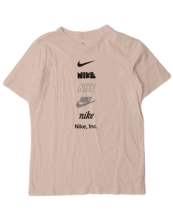 NIKE Camiseta gráfica para niños 13-14 años XL Blanco Algodón