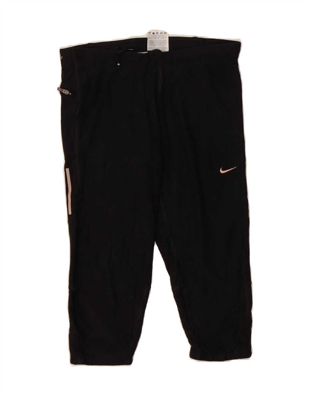 NIKE Womens Dri Fit Capri Tracksuit Trousers UK 8 Small Black Polyester Vintage Nike and Second-Hand Nike from Messina Hembry 