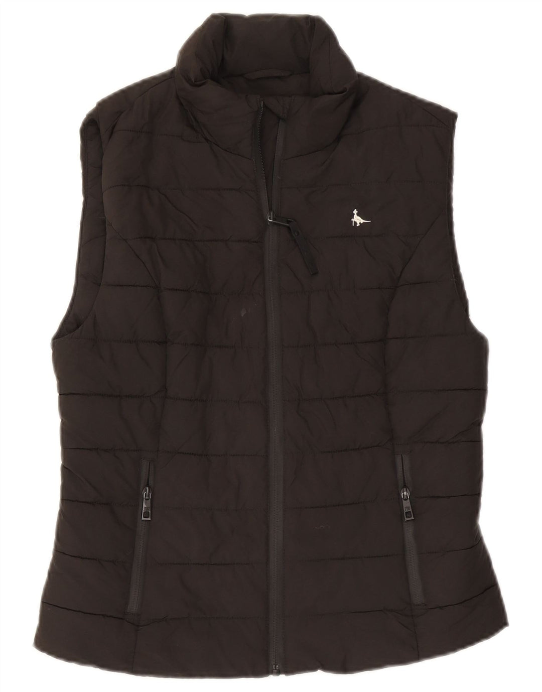 Jack Wills Chaleco acolchado para mujer UK 10 Small Poliéster negro
