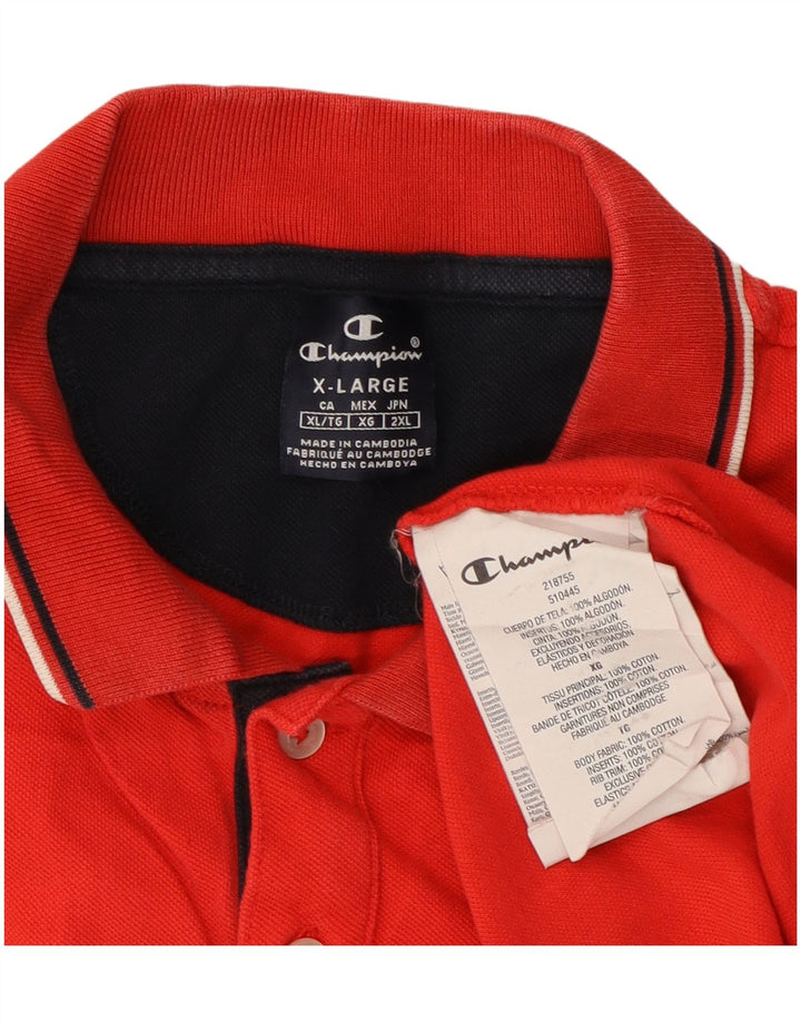 CHAMPION Polo Hombre XL Algodón Rojo