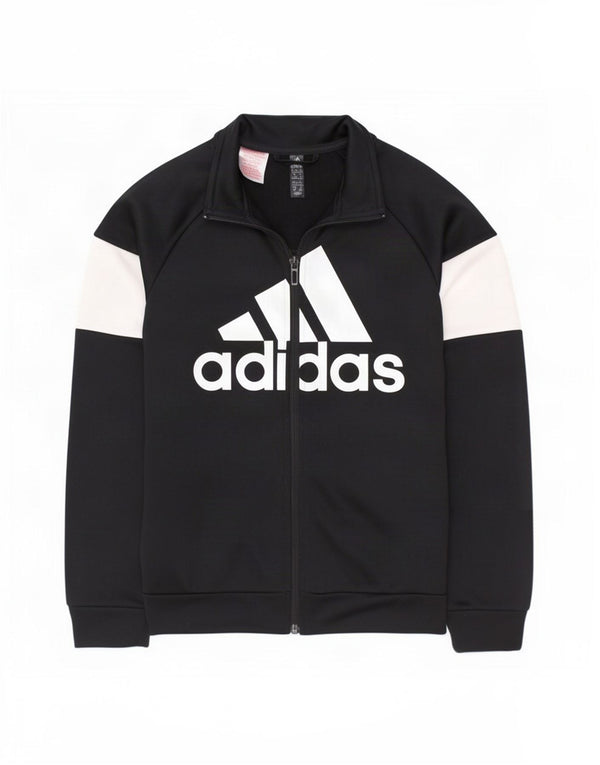 Adidas - Chaqueta de chándal con gráfico para niños, 9-10 años, color negro