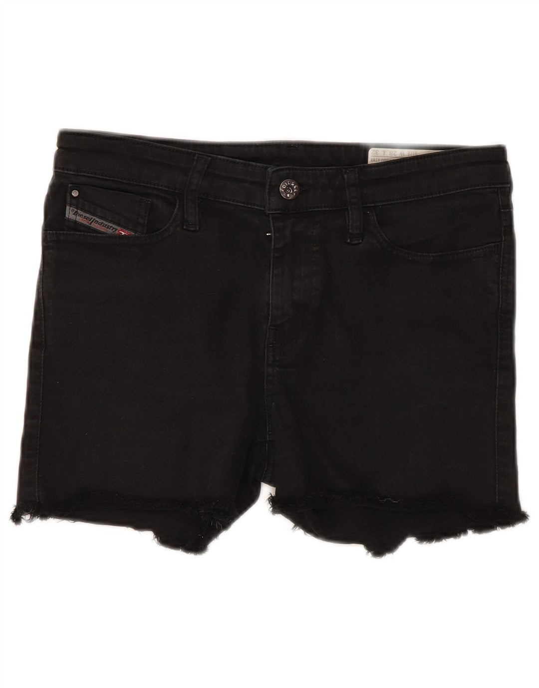 Diesel Mujer Skinzee Shorts De Mezclilla W28 Algodón Negro Mediano