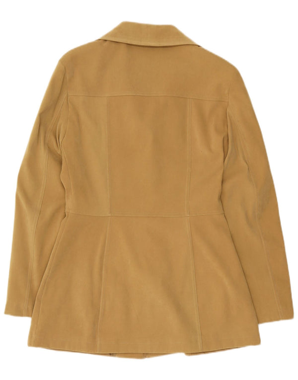 Specchio Chaqueta tipo blazer de 4 botones para mujer UK 44 Grande Poliéster beige