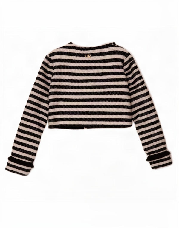 Denny Rose Chaqueta Bolero para Mujer IT 42 Poliéster Rayas Blancas Medianas
