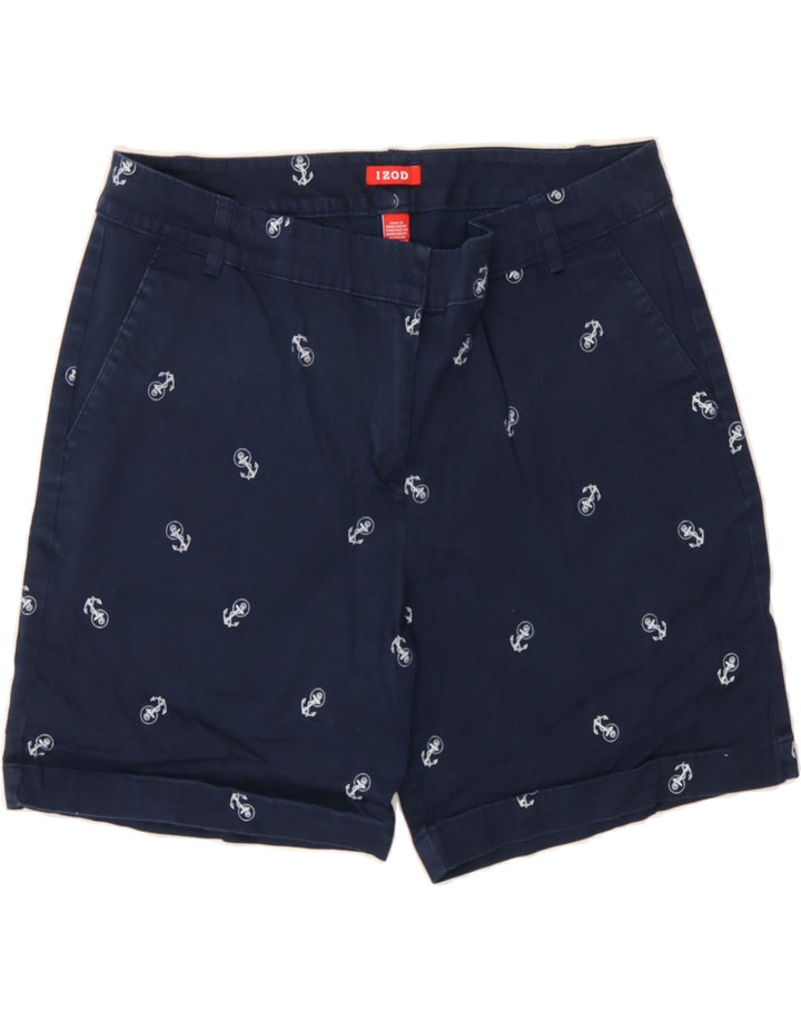 IZOD Womens Chino Shorts US 8 Medium W30 Navy Blue Cotton Vintage Izod and Second-Hand Izod from Messina Hembry 
