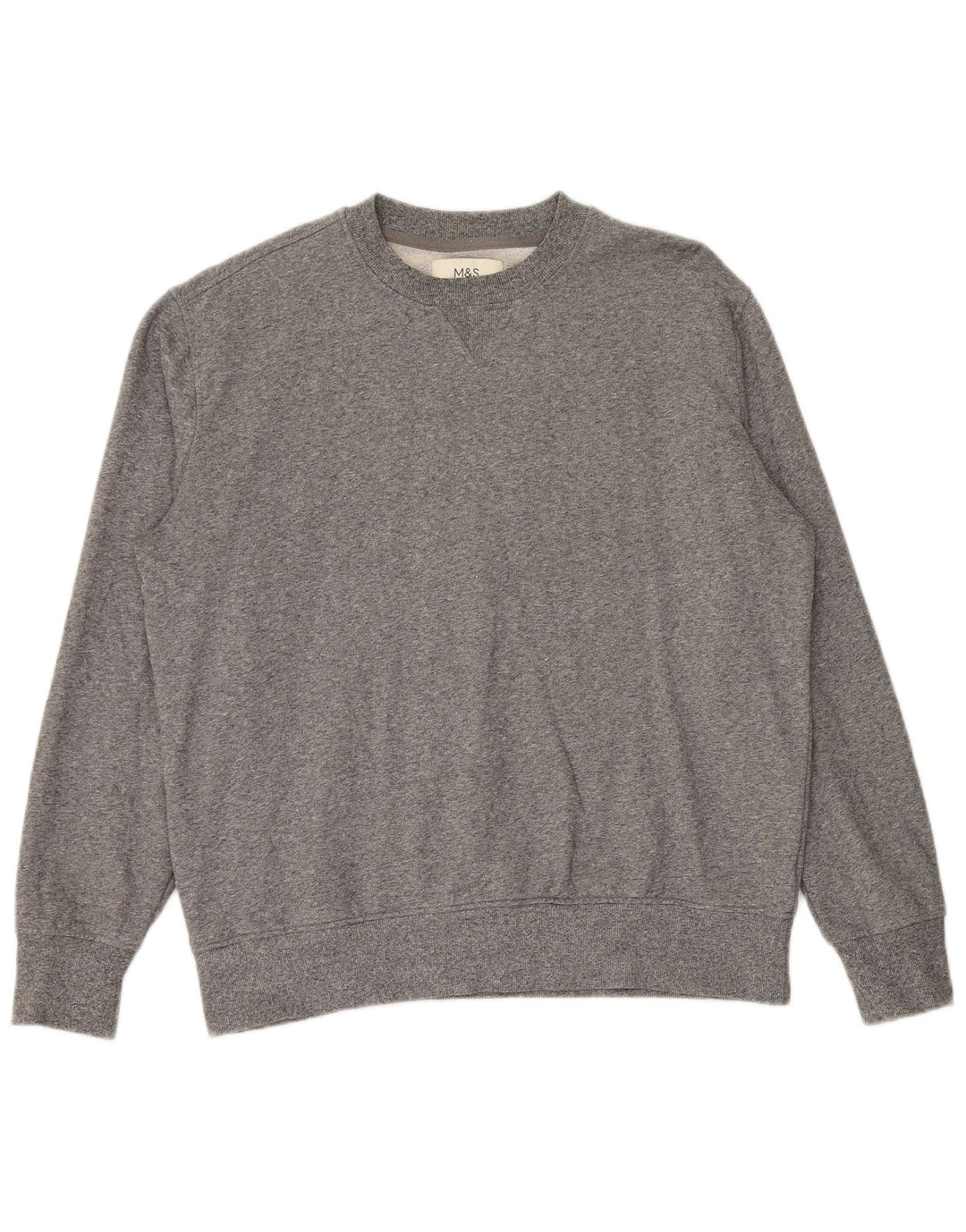 Marks & Spencer Sudadera tipo jersey para hombre de algodón moteado gris grande