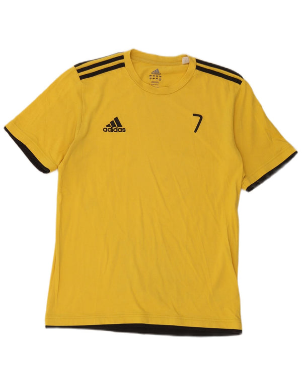 Adidas - Camiseta para hombre, talla 40/42, algodón amarillo mediano