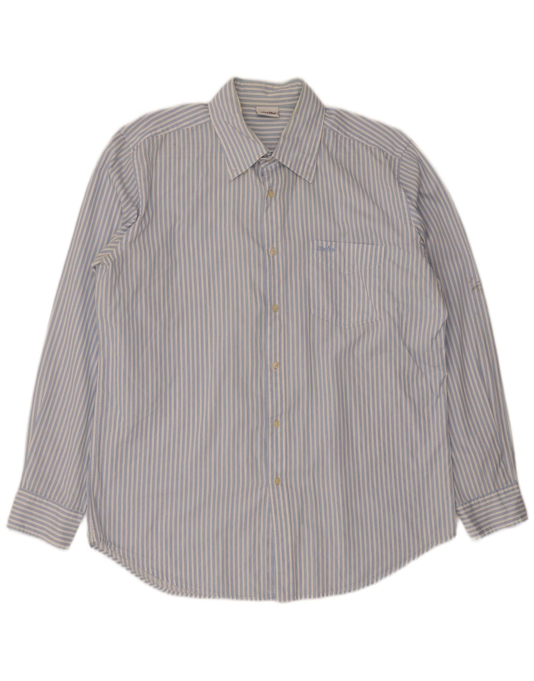 Camisa Ellesse Hombre XL Algodón Rayas Azul