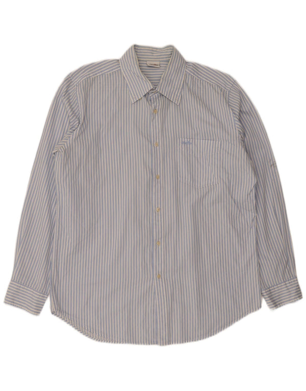Camisa Ellesse Hombre XL Algodón Rayas Azul