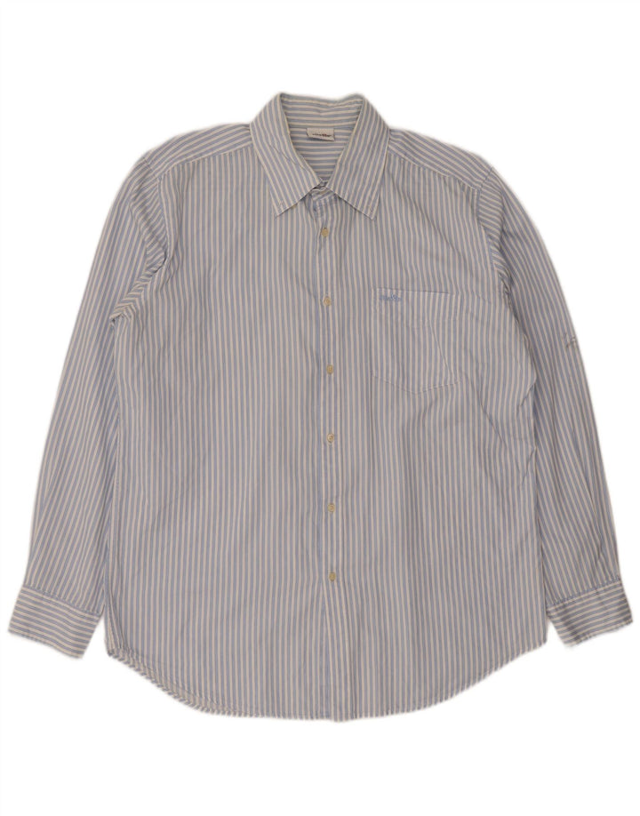 Camisa Ellesse Hombre XL Algodón Rayas Azul