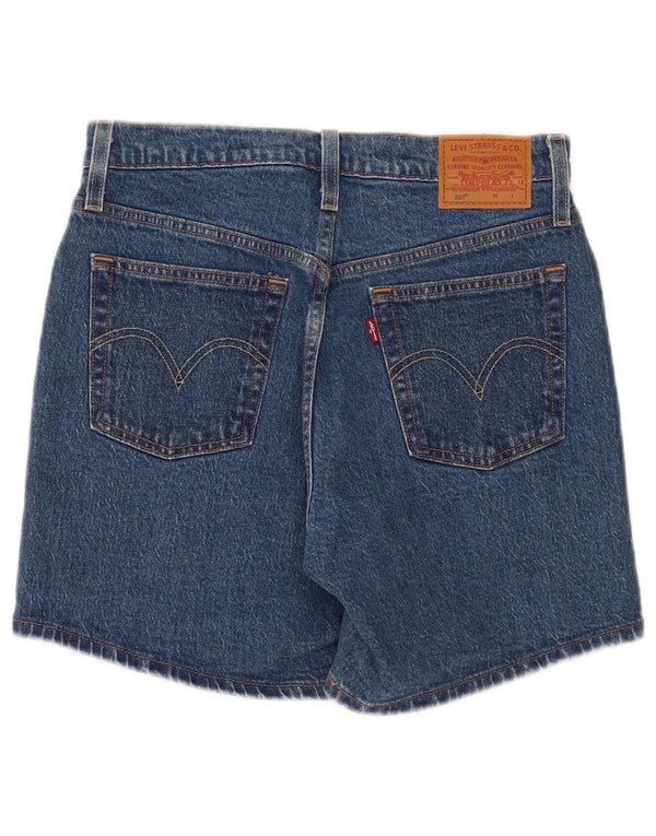 Levi's Mujer 501 Shorts Vaqueros De Cintura Alta W27 Algodón Azul Pequeño
