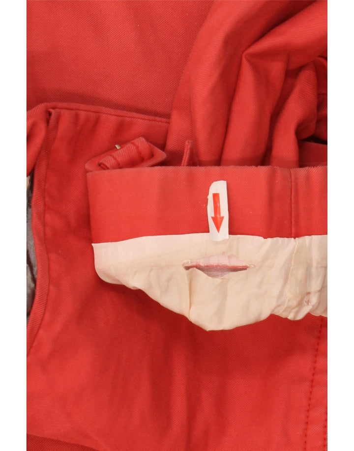 Coach Gabardina corta para mujer UK 40 XL Algodón rojo