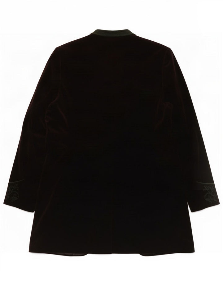 Allwerk Chaqueta tipo blazer larga de 6 botones para mujer UK 42 Burdeos medio