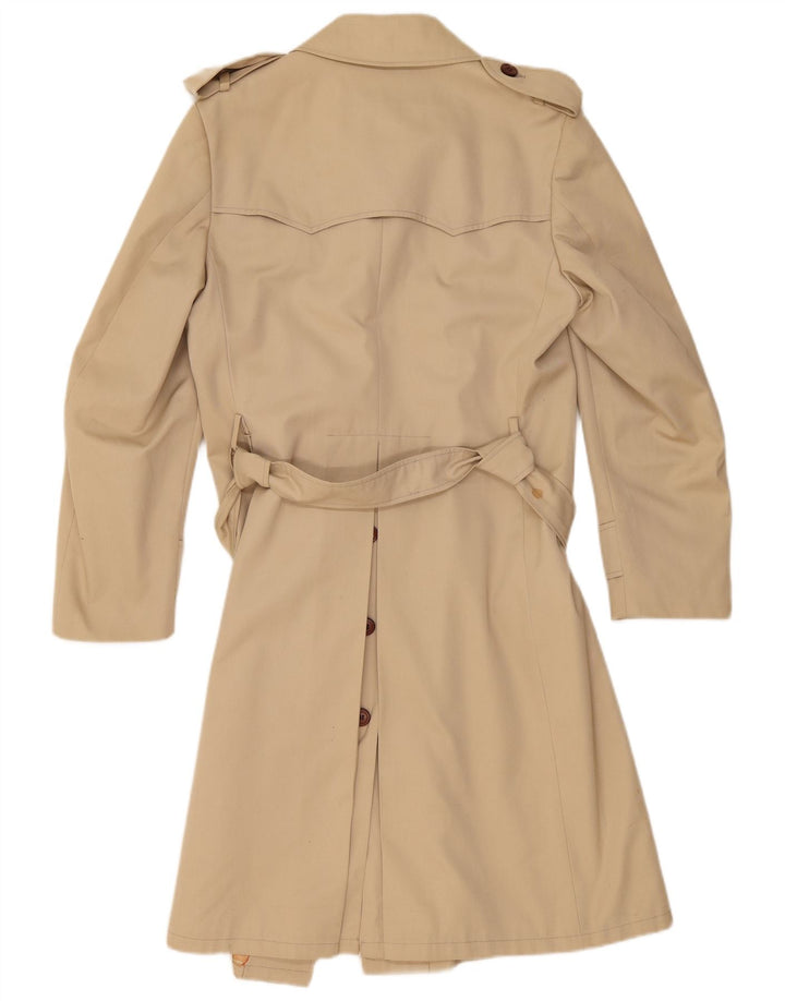Vintage mujer gabardina Reino Unido 12 Medio Beige