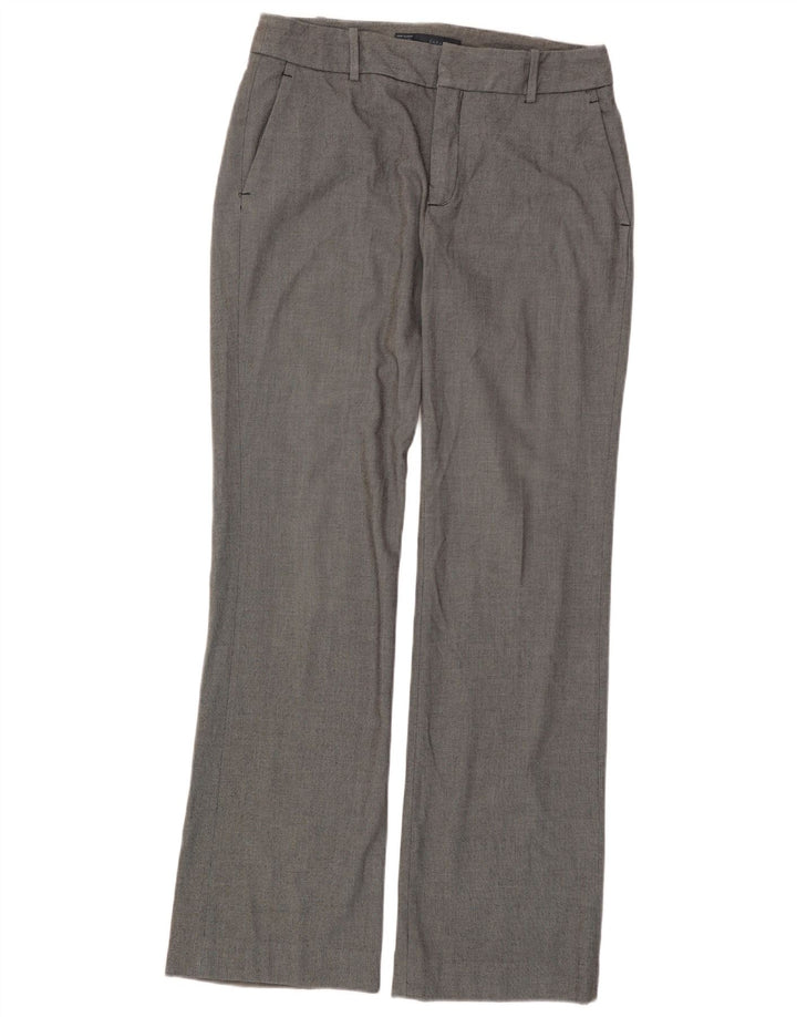 Zara Mujer Pantalón Chino Bootcut EU 40 Medium W30 L32 Gris Manchado