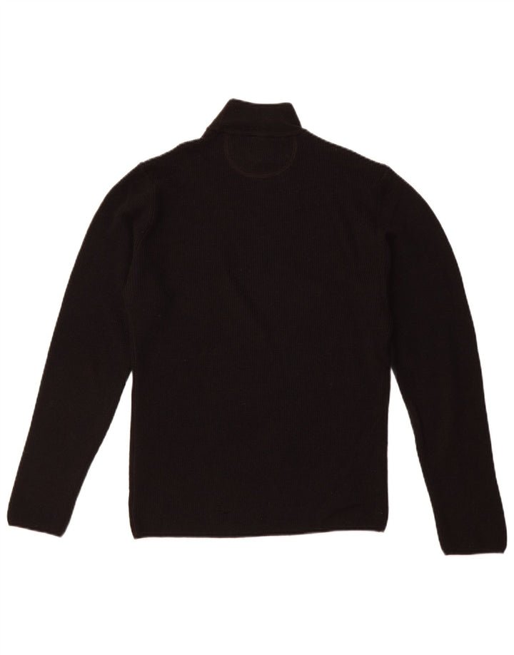 ARMANI JEANS Jersey con cuello alto para hombre, jersey de lana negra mediana