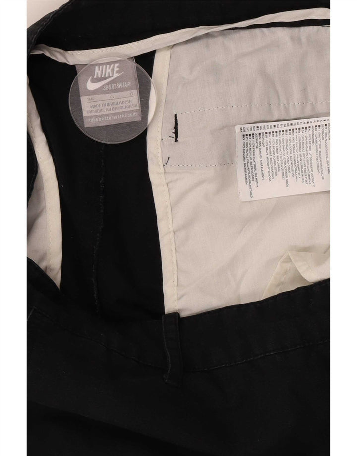 Pantalón cargo recto Nike para hombre W34 L30 Algodón negro