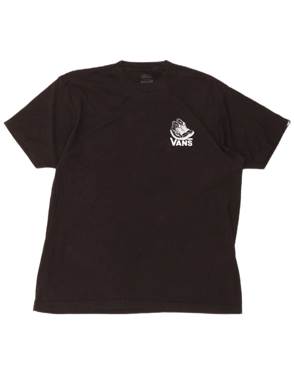 VANS Camiseta gráfica de corte clásico para hombre Top XL Algodón negro
