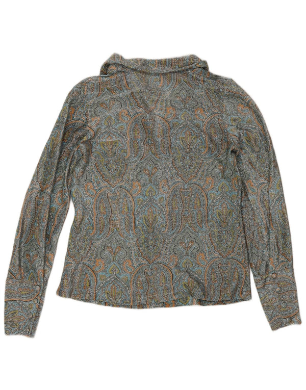 Blusa vintage para mujer IT 46 Paisley multicolor grande