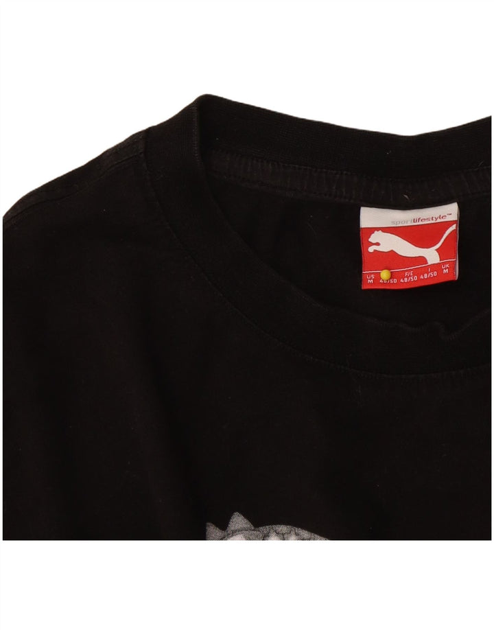 Camiseta Puma Graphic Top Medium Black Colorblock para hombre