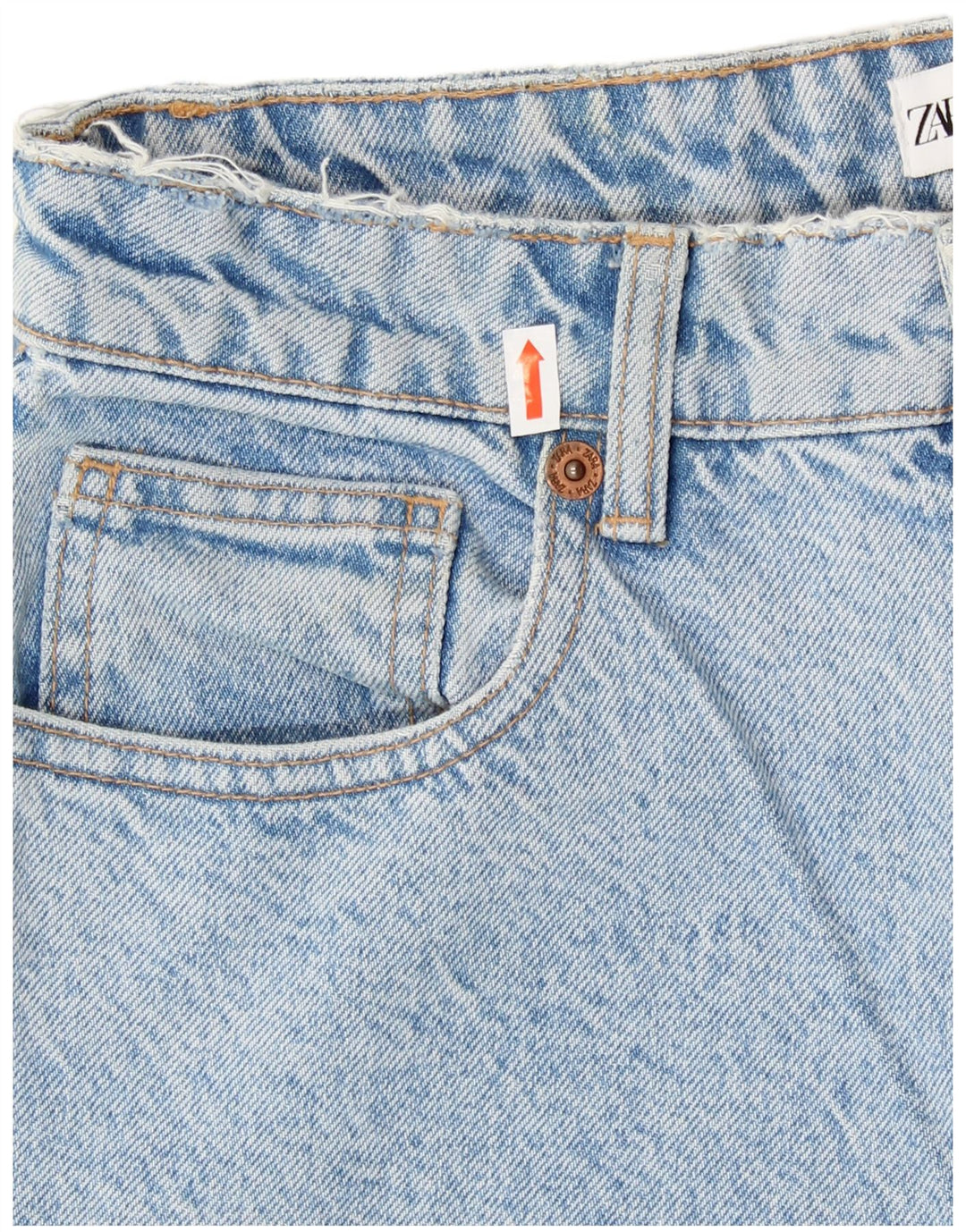 Zara Jeans De Cintura Alta Para Mujer EU 40 Medium W30 L27 Algodón Azul