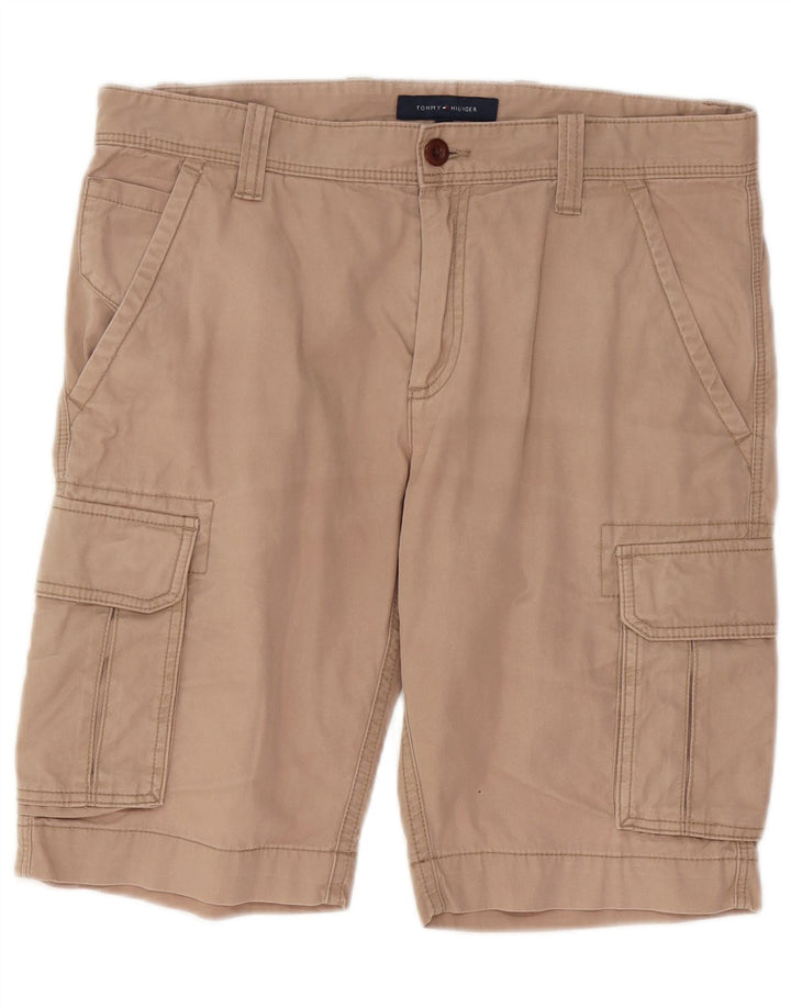 Tommy Hilfiger Shorts Cargo Hombre W32 Algodón Beige Medio