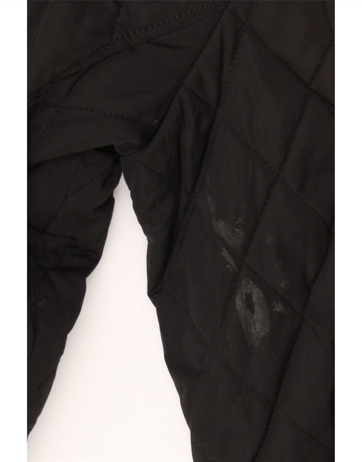 Zara Hombre Chaqueta Acolchada UK 38 Mediano Negro Poliéster