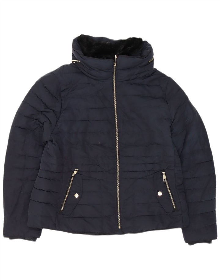 Marks & Spencer Chaqueta acolchada para mujer UK 40 XL Poliéster azul marino