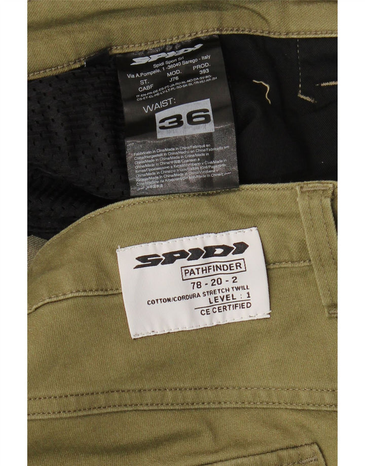 Pantalones Spidi Hombre Slim Cargo W36 L33 Algodón Caqui