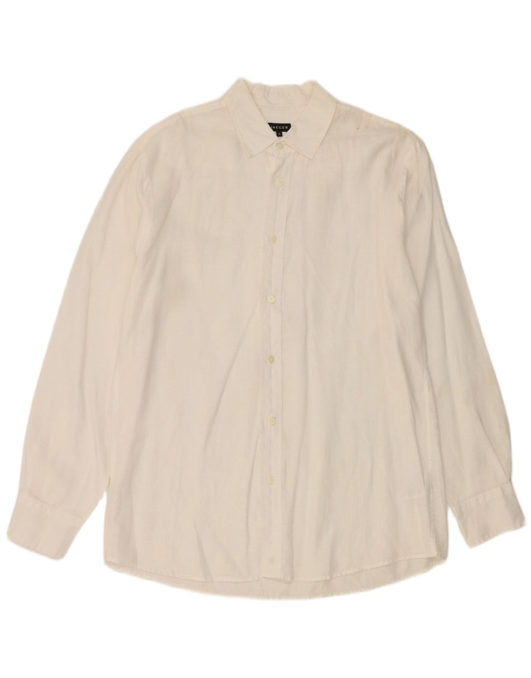 Camisa Jaeger Hombre Mediana Lino Blanco