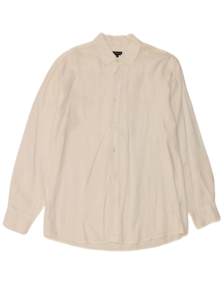 Camisa Jaeger Hombre Mediana Lino Blanco