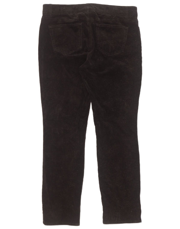Chaps Pantalones de pana delgados para mujer US 12 Large W34 L30 Algodón negro
