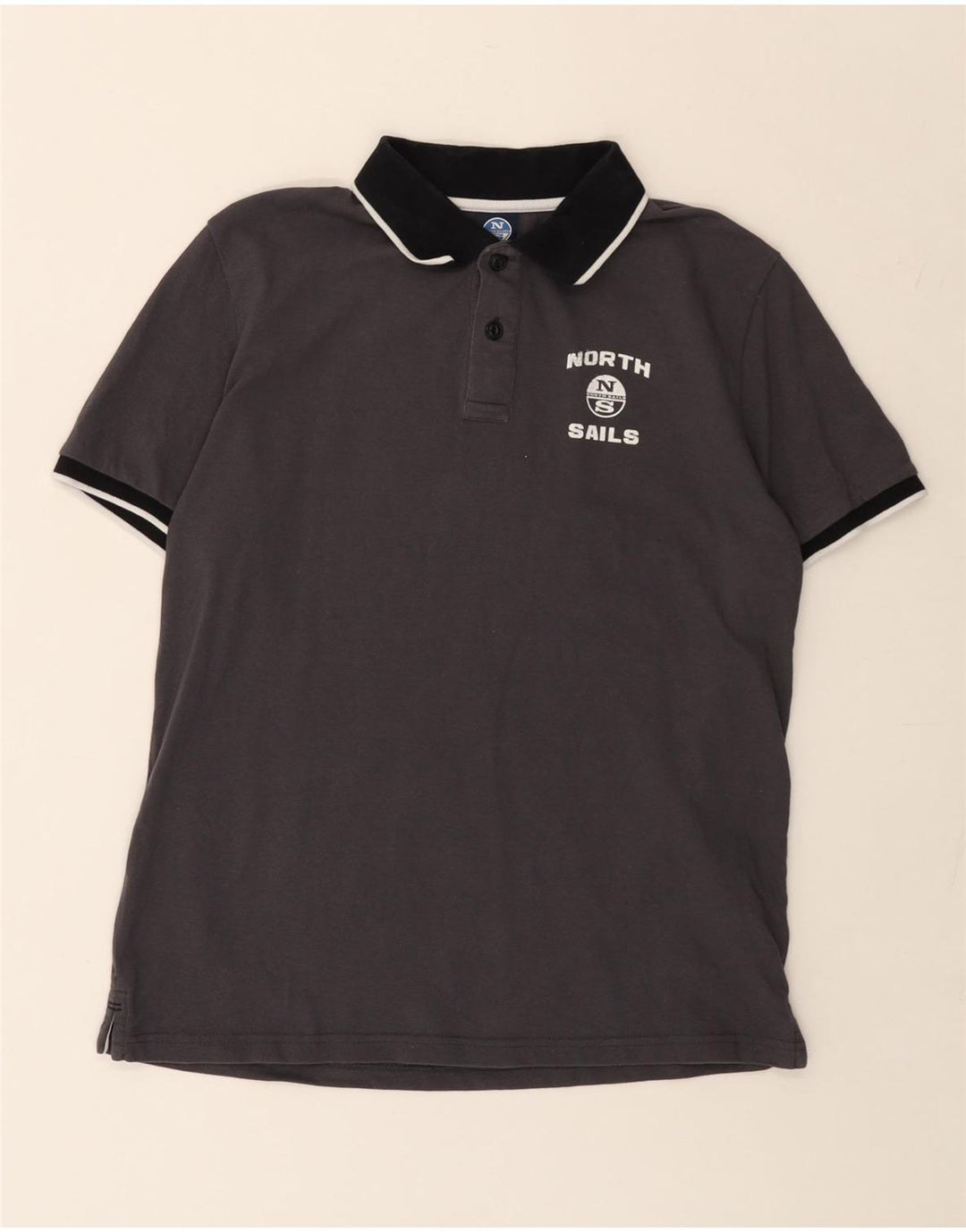 NORTH SAILS Polo gráfico para hombre de algodón gris pequeño