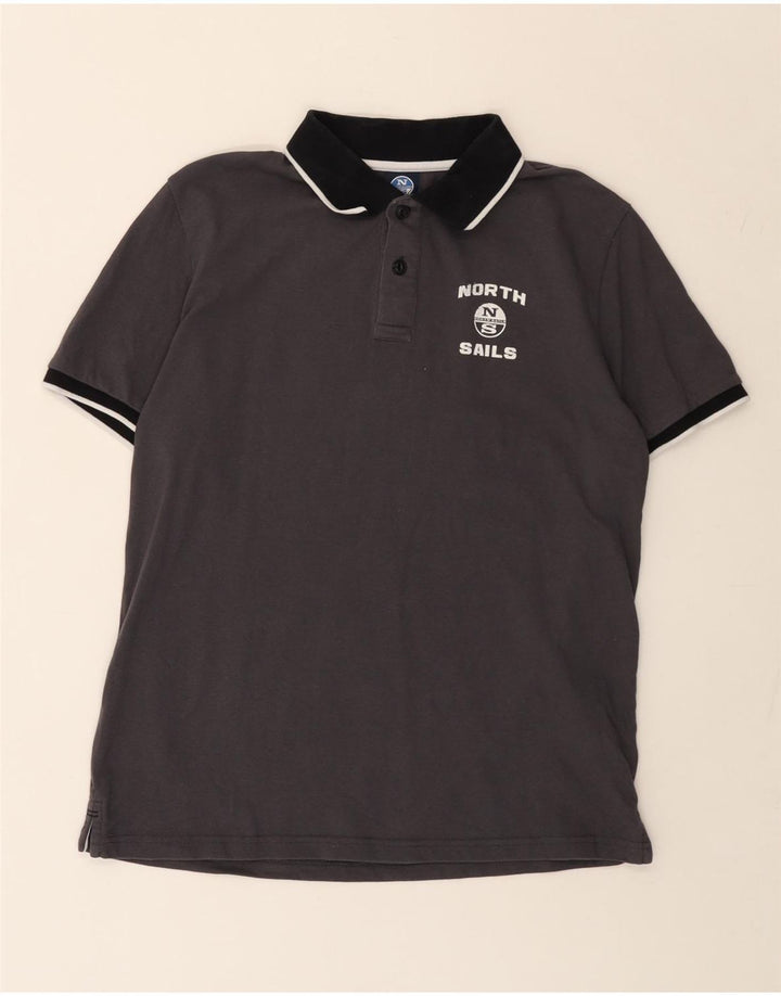 NORTH SAILS Polo gráfico para hombre de algodón gris pequeño