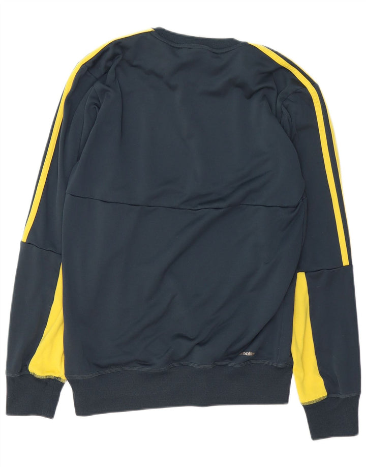 ADIDAS Hombre Climalite Sudadera Jersey Pequeño Verde Colorblock Poliéster
