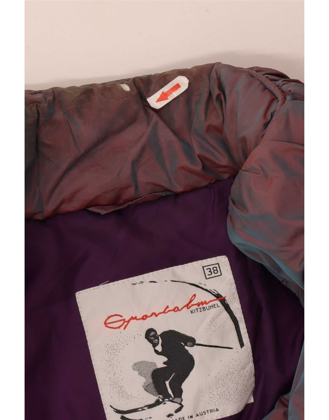 Sportalm Chaqueta acolchada extragrande de esquí para mujer EU 38 Poliéster burdeos medio