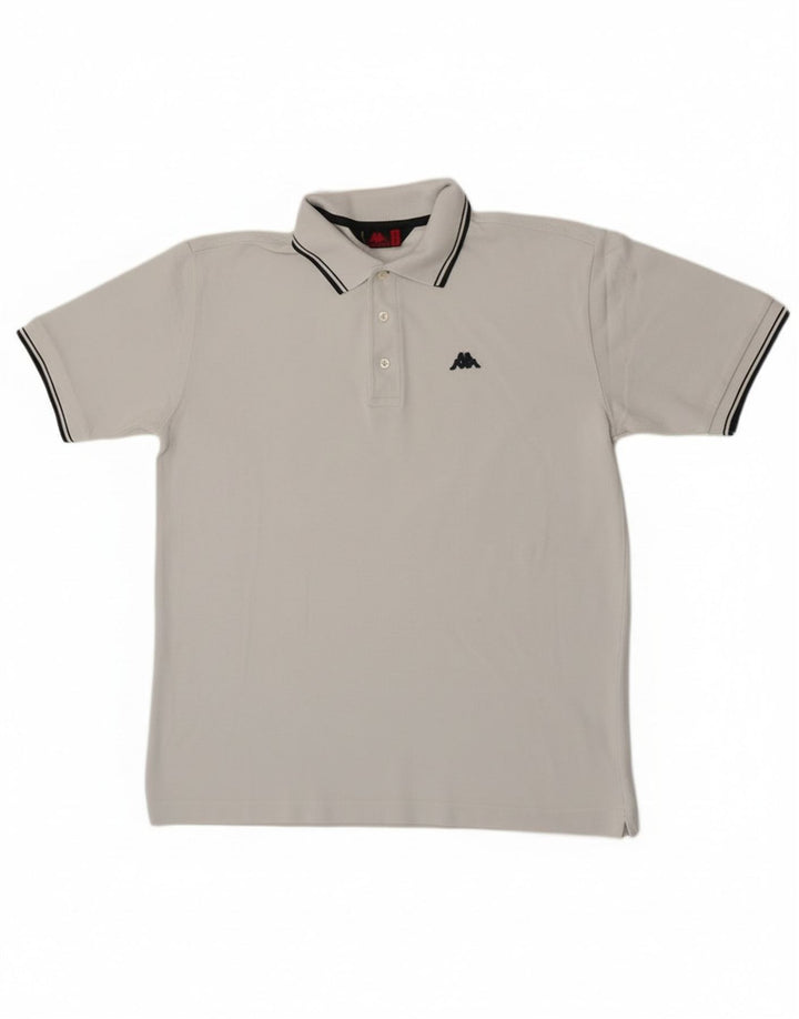 Polo Kappa Hombre Algodón Azul Medio