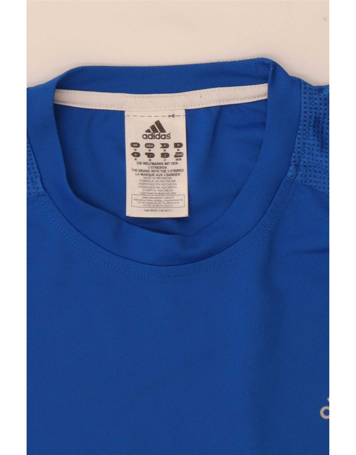 Adidas Hombre Camiseta Top Azul Medio Poliéster
