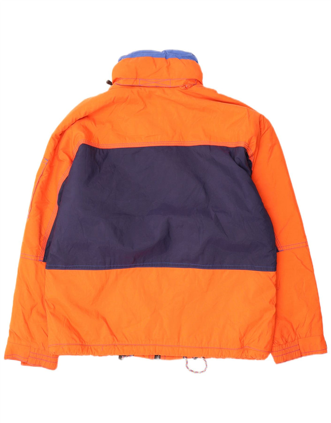 Sergio Tacchini Chaqueta de esquí con capucha para hombre UK 40 Large Naranja Colorblock