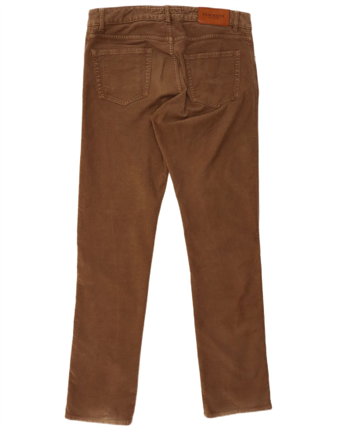 HACKETT Pantalones informales ajustados para hombre W34 L34 Algodón marrón
