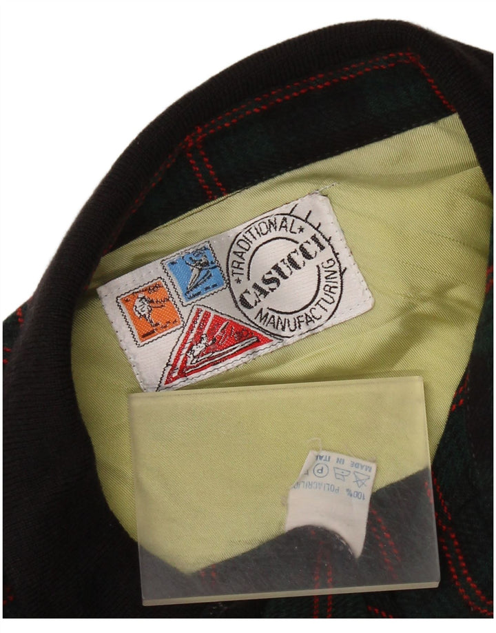 Camisa de franela Casucci para hombre Poliacrílico a cuadros verdes grandes