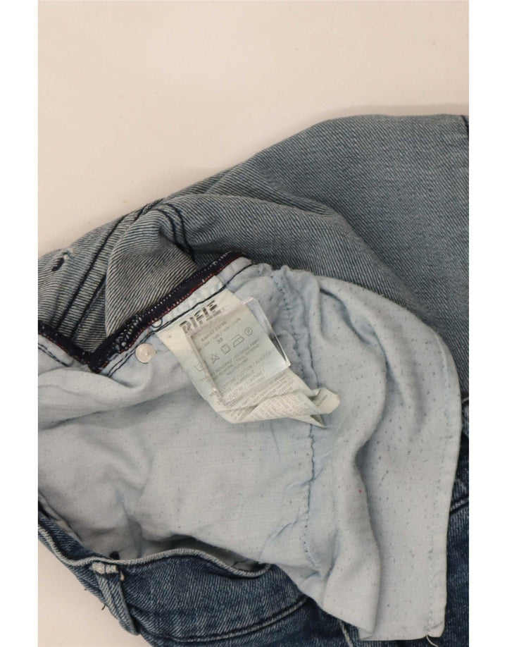 Rifle Jeans ajustados desgastados para hombre W38 L33 Algodón azul