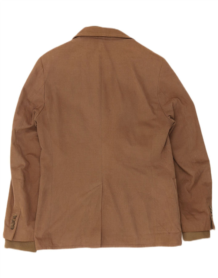 Zara Chaqueta tipo blazer de 2 botones para hombre EU 50 Algodón marrón medio