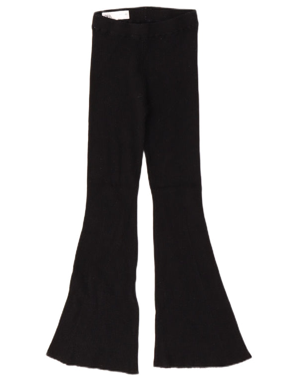 Zara Pantalón Chándal Flare Niña 9-10 Años Viscosa Negro