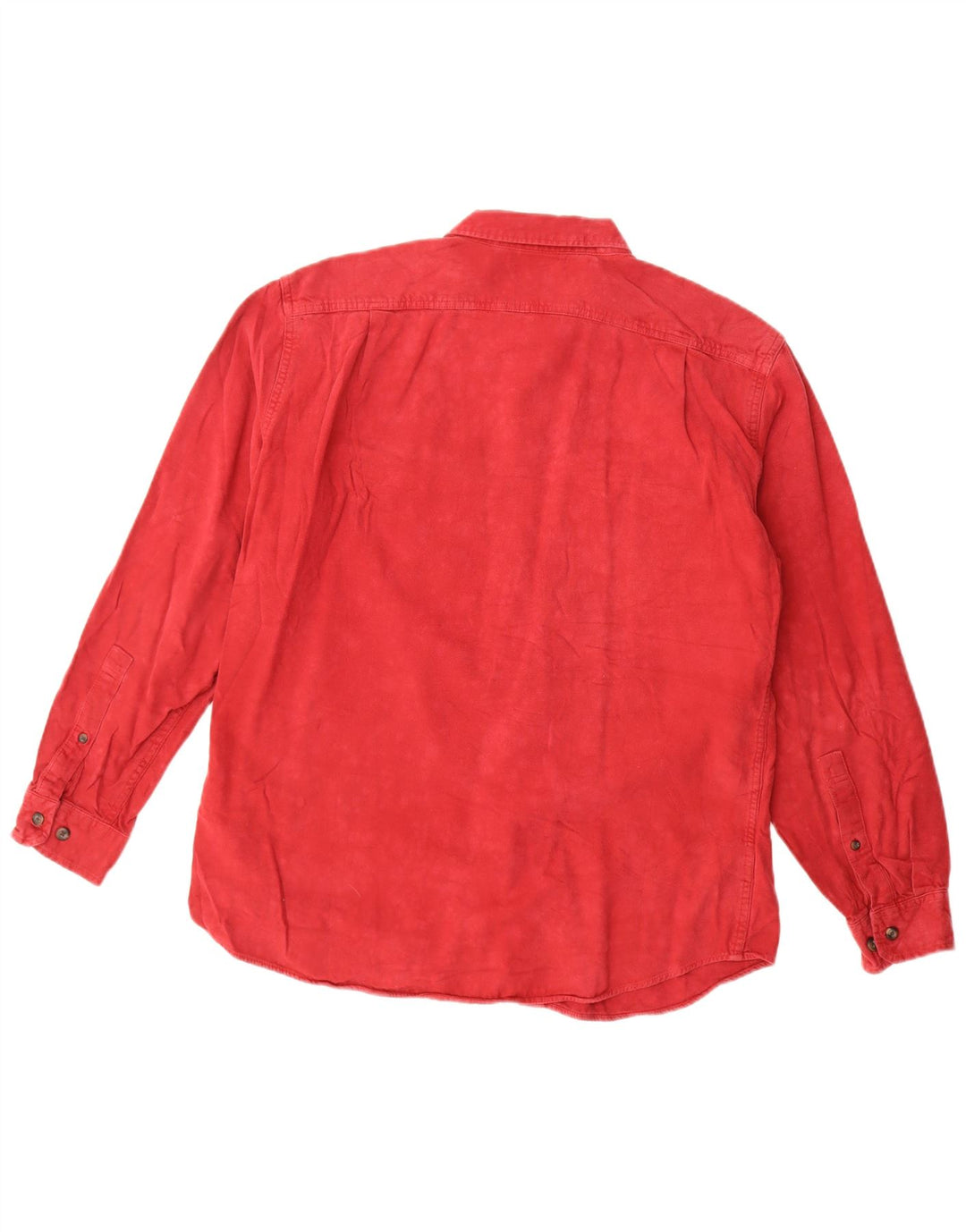 Eddie Bauer Camisa de franela para hombre Algodón rojo medio